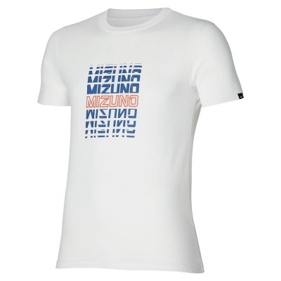 Camisa Mizuno Athletics Tee Hombre - Blancos - Chile M284DHIPAG